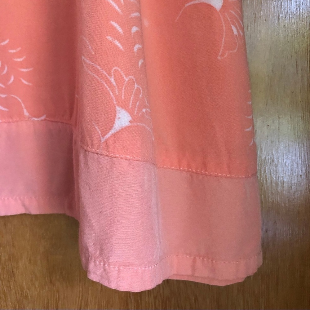 Vintage 90’s Peach Sundress with White Floral Print Sz Med - Picture 11 of 13